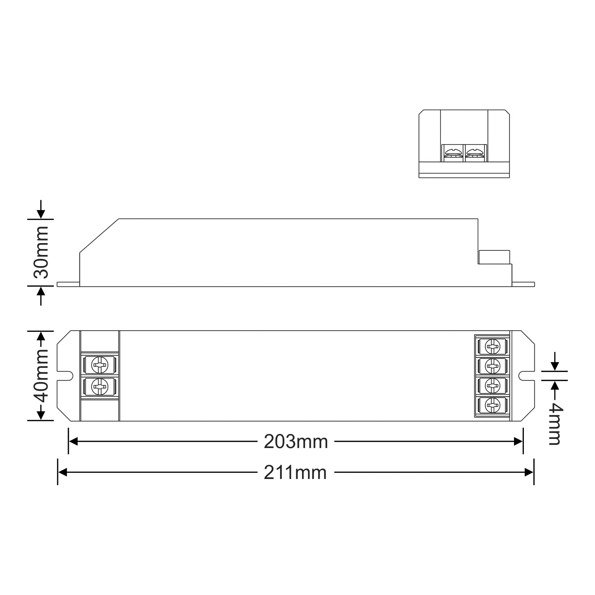 CV 2.4GHz RF Wireless Receiver 12/24V DC,180/360W, 5Ax3CH, 30m range, IP20. T3-5A  LTECH Wireless Receiver